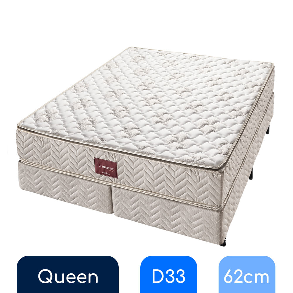 Conjunto Box Queen Espuma D33 Americanflex Clinoflex Trend